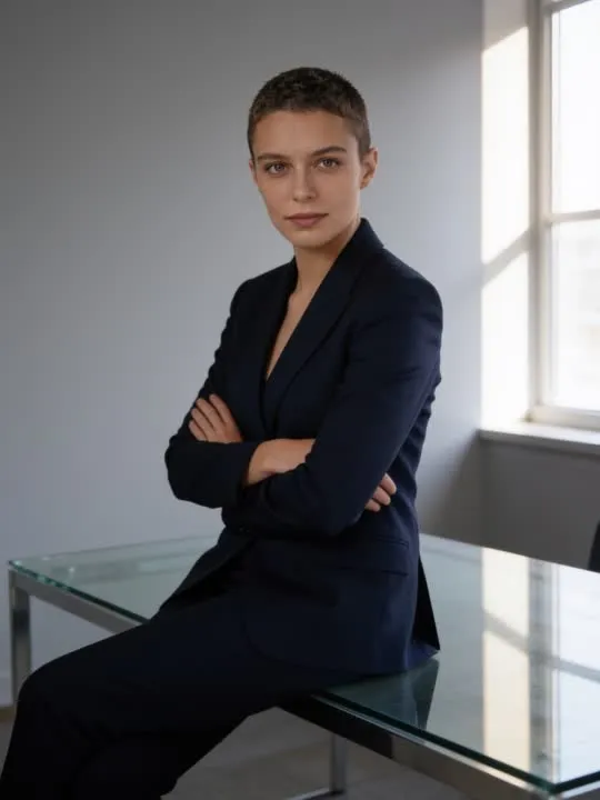 Boardroom Power Portrait: the preview still the AI Video app shows for this action