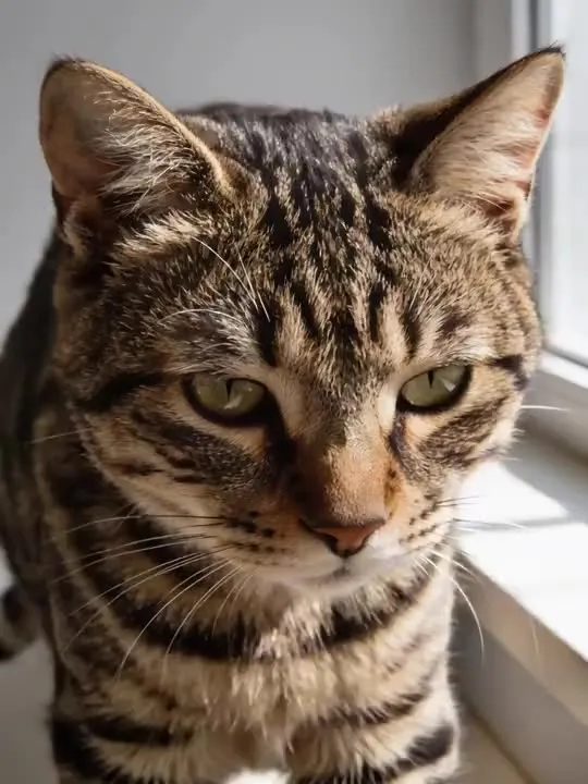 Sunlit Windowsill Stretch: the preview still the AI Video app shows for this action