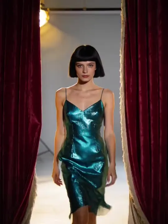 Curtain Reveal: the preview still the AI Video app shows for this action