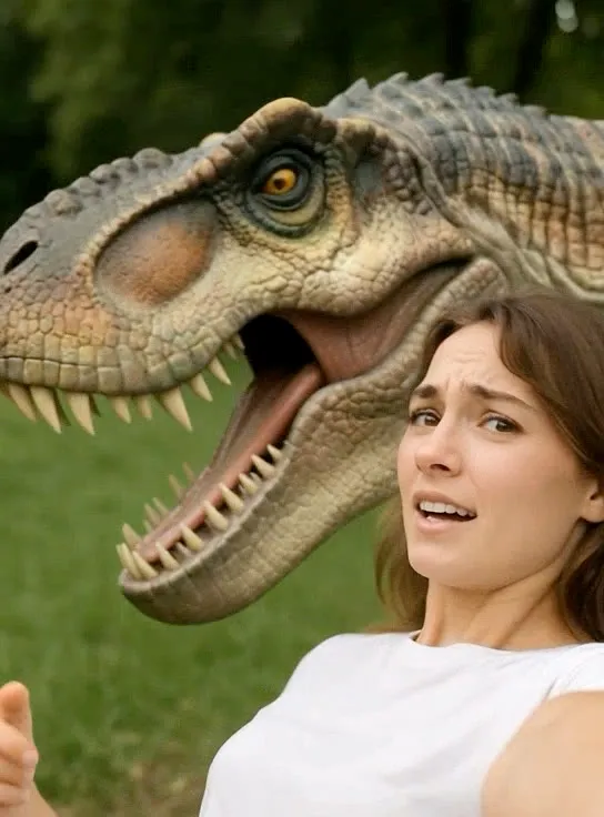 Dinosaur Encounter: the preview still the AI Video app shows for this action