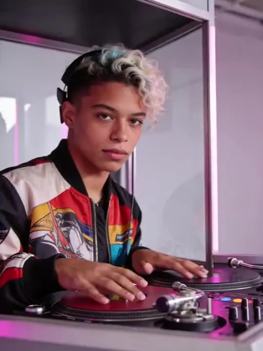 DJ Booth Mix: the preview still the AI Video app shows for this action