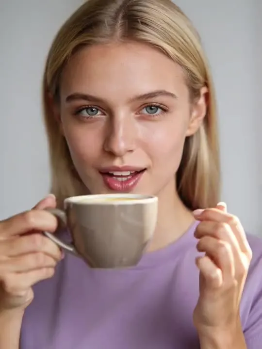 Drinking Coffee: the preview still the AI Video app shows for this action