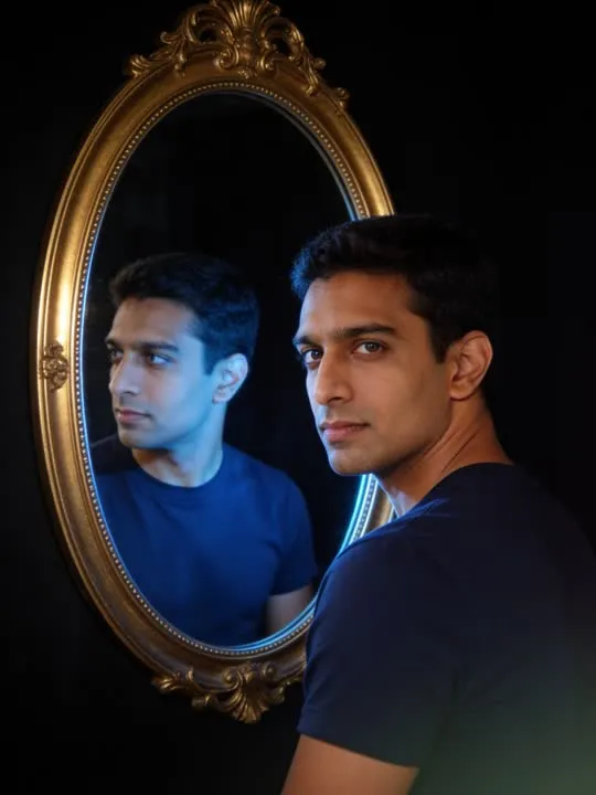 Gilded Mirror: the preview still the AI Video app shows for this action