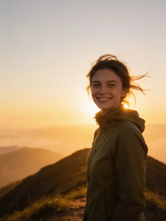 Golden Hour Ridgeline: the preview still the AI Video app shows for this action