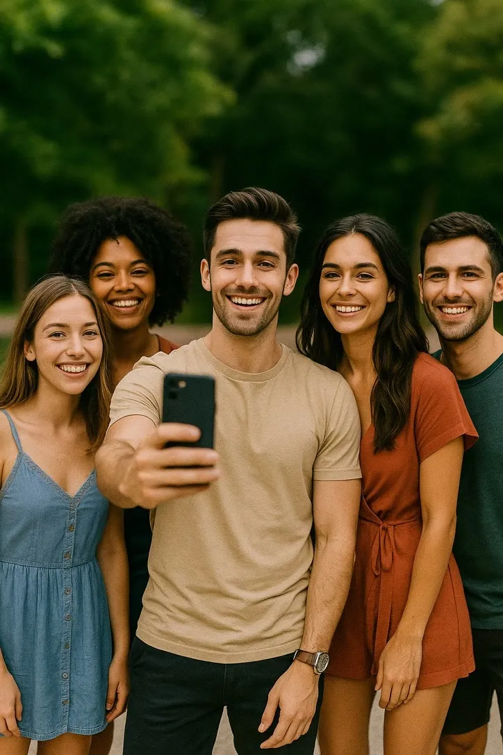 Group Selfie: the preview still the AI Video app shows for this action