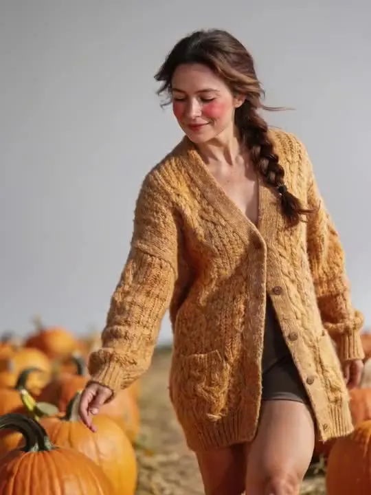 Pumpkin Patch Dusk Walk: the preview still the AI Video app shows for this action