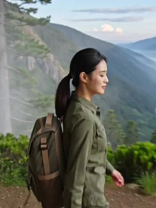 Hiking: the preview still the AI Video app shows for this action