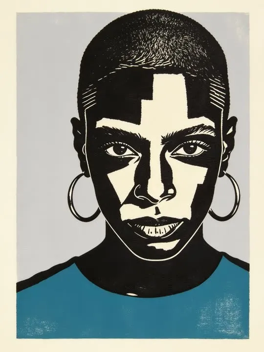 Lino Print: the preview still the AI Video app shows for this action