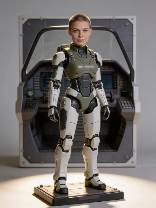 Mecha Pilot Figure: the preview still the AI Video app shows for this action