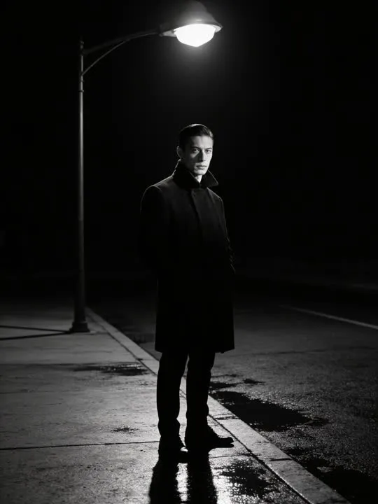 Streetlamp Turn Portrait: the preview still the AI Video app shows for this action