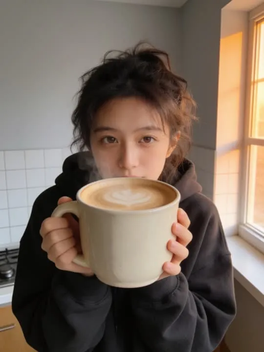 Giant Latte Morning: the preview still the AI Video app shows for this action