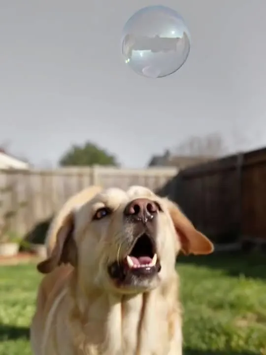 Bubble Chase Pounce: the preview still the AI Video app shows for this action