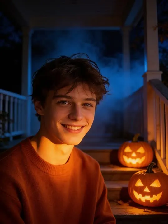 Pumpkin Glow: the preview still the AI Video app shows for this action