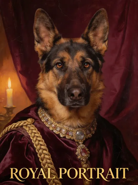 Royal Portrait: the preview still the AI Video app shows for this action