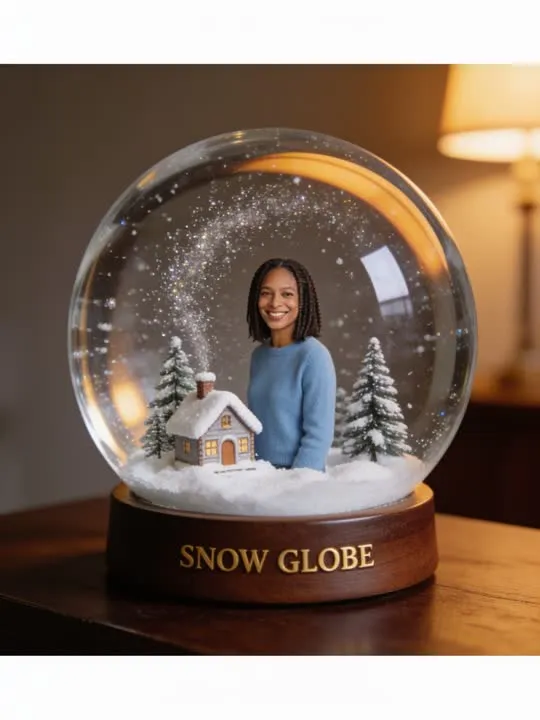Snow Globe: the preview still the AI Video app shows for this action
