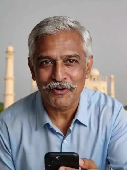 Taj Mahal Selfie: the preview still the AI Video app shows for this action