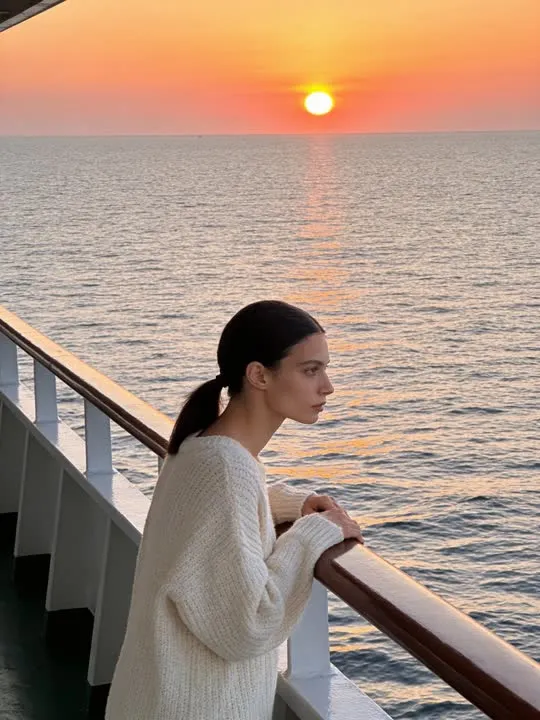 Ferry Deck Sunset Horizon: the preview still the AI Video app shows for this action