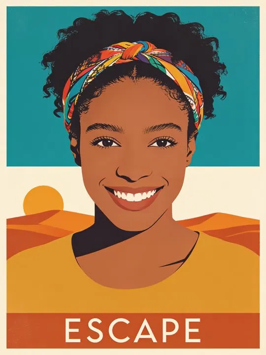 Travel Poster: the preview still the AI Video app shows for this action