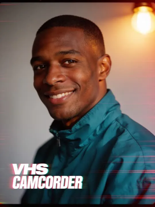 VHS Camcorder: the preview still the AI Video app shows for this action