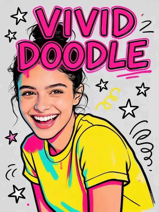 Vivid Doodle: the preview still the AI Video app shows for this action