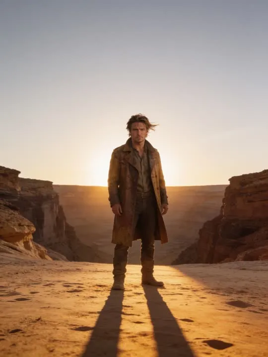 Dust Trail Frontier One-Sheet: the preview still the AI Video app shows for this action