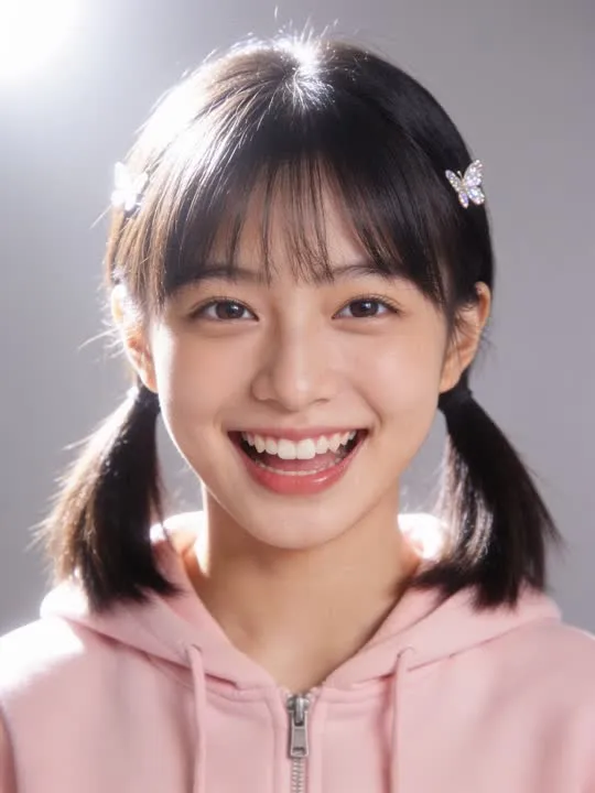 Butterfly Clip Flash Grin: the preview still the AI Video app shows for this action