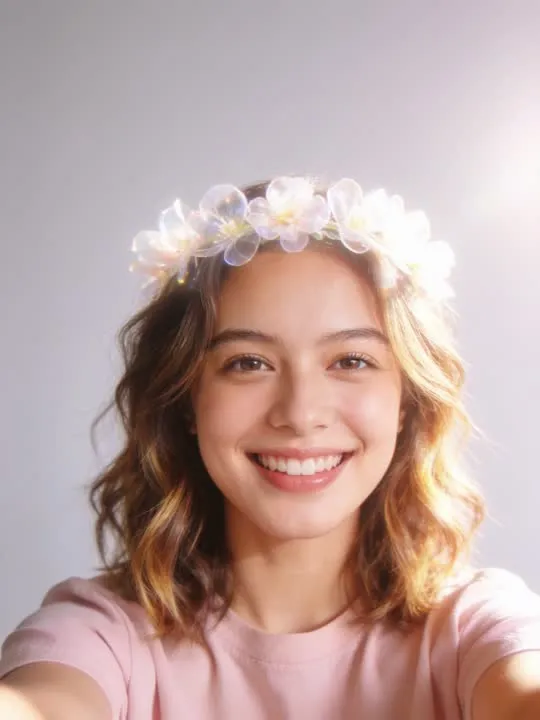 Flower Crown Flash: the preview still the AI Video app shows for this action